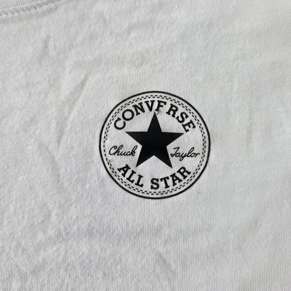 Converse All Star Kids XL White Long Sleeve Graphic T-Shirt 1908 Chuck Taylor